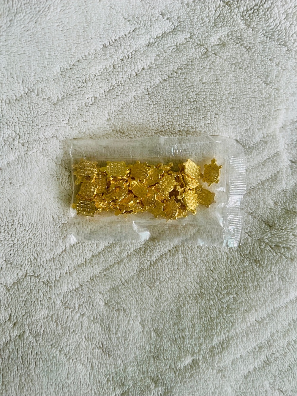 small gold turtle craft charms
